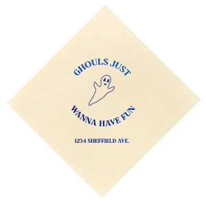 Get ready for a hauntingly good time with these frightfully festive Ghouls Just Wanna Have Fun Napkin! Add a touch of eerie elegance to your dinner table, these napkins are sure to raise some spirits!