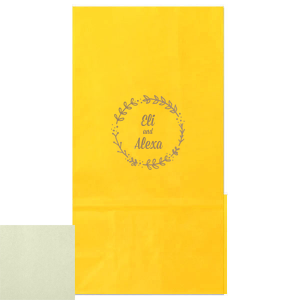 Our custom Satin 18 Kt. Gold Small Cellophane Bag with Satin 18 Kt. Gold Foil has a Leaf Frame graphic and is good for use in Floral themed parties and are a must-have for your next event—whatever the celebration!