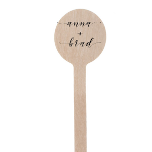ForYourParty's chic Matte Black Round Stir Stick with Matte Black Foil can be personalized to match your party's exact theme and tempo.