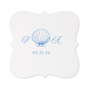 Seashell Monogram Coaster