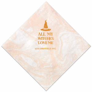 Hat All My Witches Love Me Napkin