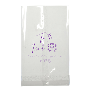 Sweeten the farewell with the To Go Donut Bag, adorned with an adorable sprinkle-topped donut. Personalize this charming send-off with a special message, making your parting gift as delightful and memorable as the celebration itself.