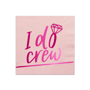 ForYourParty's elegant Ballet Pink Statement Cocktail Napkin with Shiny Fuchsia Foil has a Diamond graphic and is good for use in Wedding, Bridal Shower themed parties and can't be beat. Showcase your style in every detail of your party's theme!