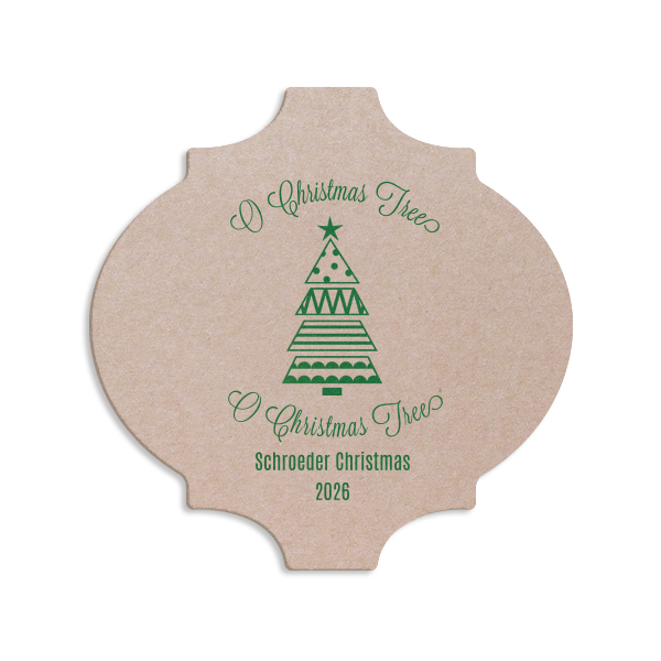 ForYourParty's chic Silver with Black back Ornament Coaster with Shiny Kiwi / Lime Foil Color has a Geo Christmas Tree 2 graphic and is good for use in Christmas themed parties and will impress guests like no other. Make this party unforgettable.