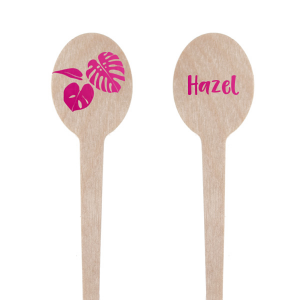 Personalize a tropical custom stir stick. This will stand out at your bar whether you are having a birthday party or bachelorette party. 