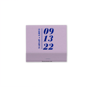 ForYourParty's chic Natural NEW Frost White Barrel Matchbox with Shiny 18 Kt Gold Foil will look fabulous with your unique touch. Your guests will agree!