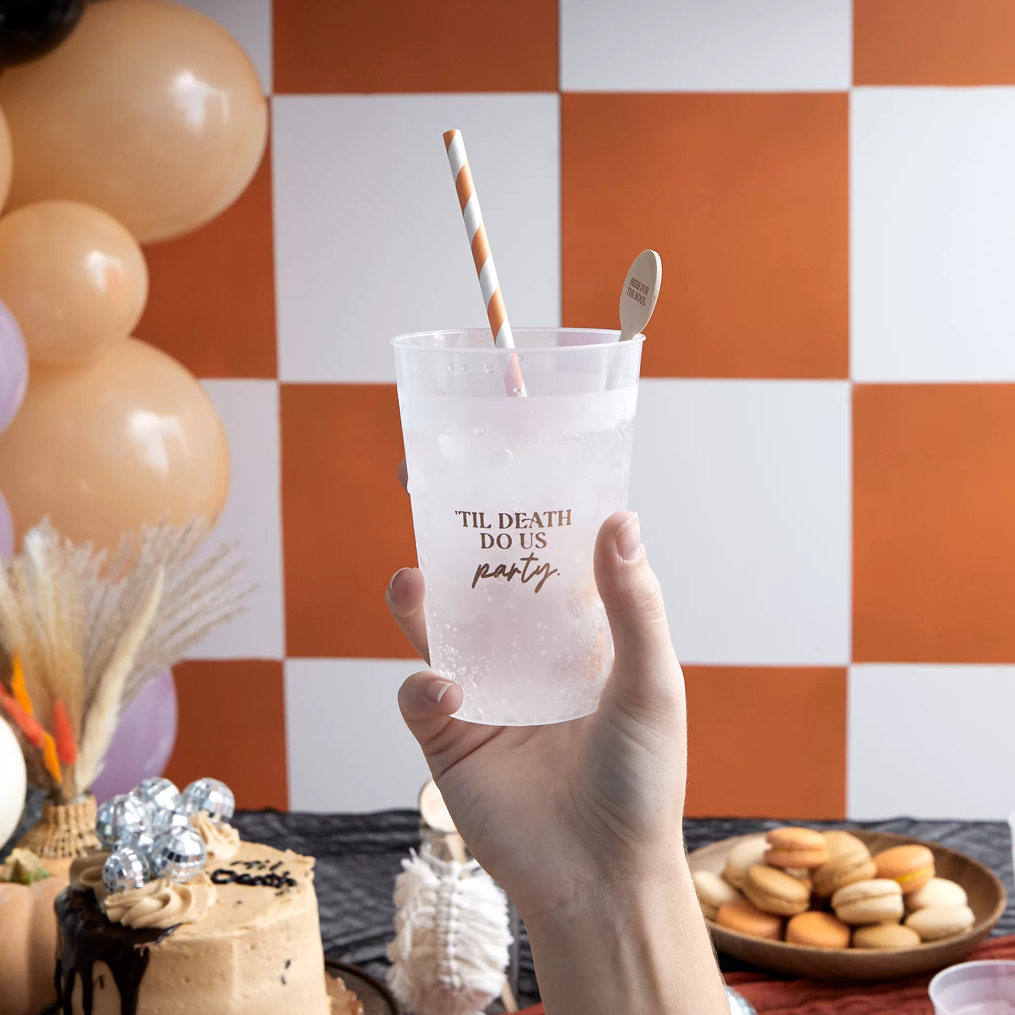 Til death do us party frosted plastic cups