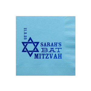 Star Of David Bat Mitzvah Napkin