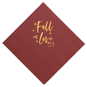 Fall In Love Leaves Napkin