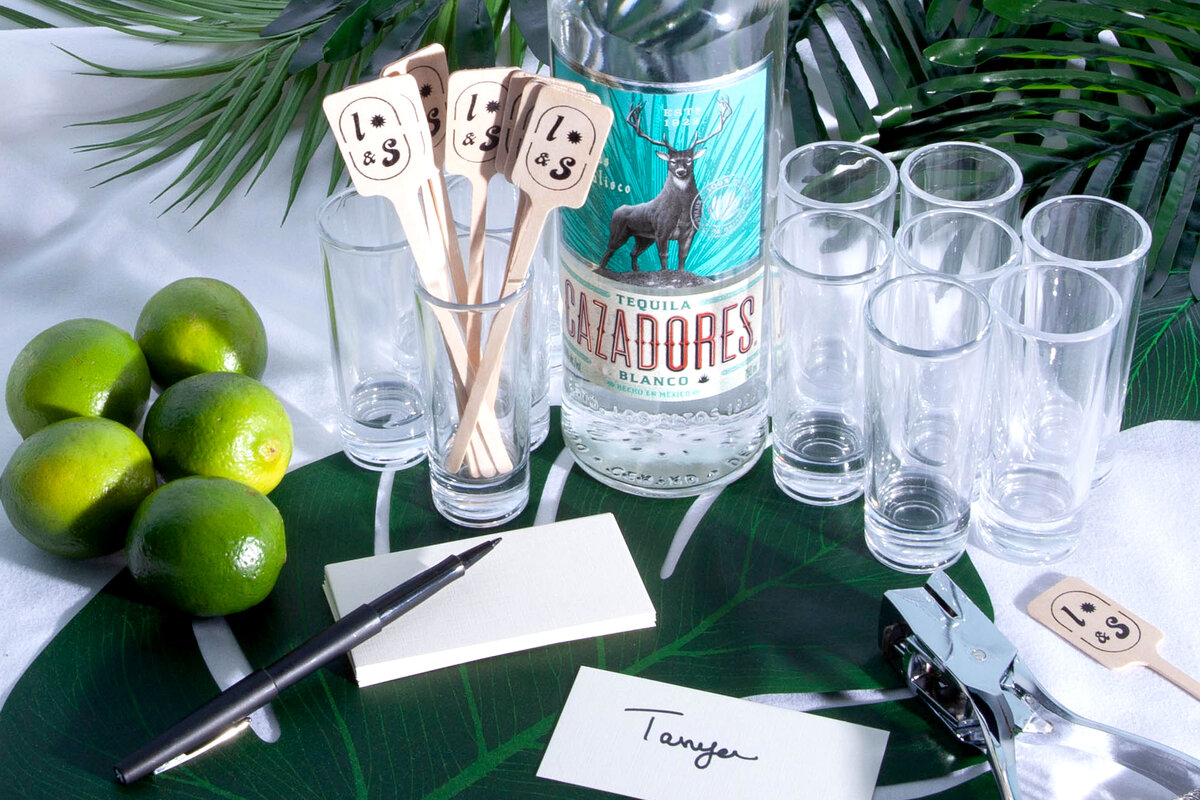 DIY Tequila Shot Escort Cards