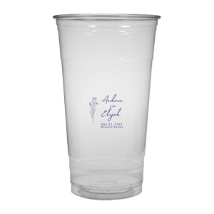 Embrace nature’s charm with the Wildflower Couple Names Wedding Cup, featuring a delicate wildflower stalk alongside the couple’s names in a simple, organic script. Perfect for celebrations that revel in the beauty of the outdoors and natural elegance, this cup subtly includes the event date and location.