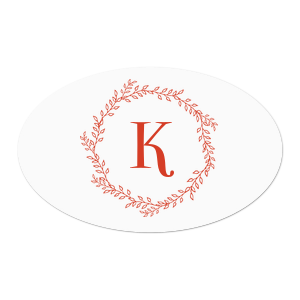 Our beautiful custom White Small Round Label with Matte Poppy Ink Label Print Colors has a Rustic Wreath graphic and is good for use in Frames, Wedding, Anniversary themed parties and can be customized to complement every last detail of your party.