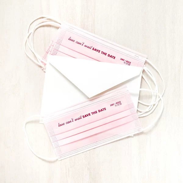 Design Personalized Save the Date Wedding Face Masks for Your Big Day