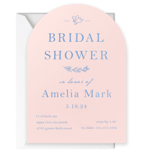 Dainty Floral Bridal Shower Arch Invitation