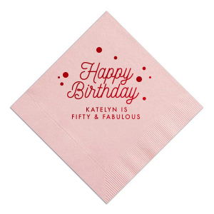 Happy Birthday Confetti Napkin