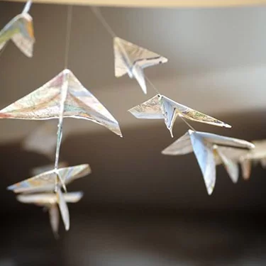 Paper Airplane Garland made with Maps
