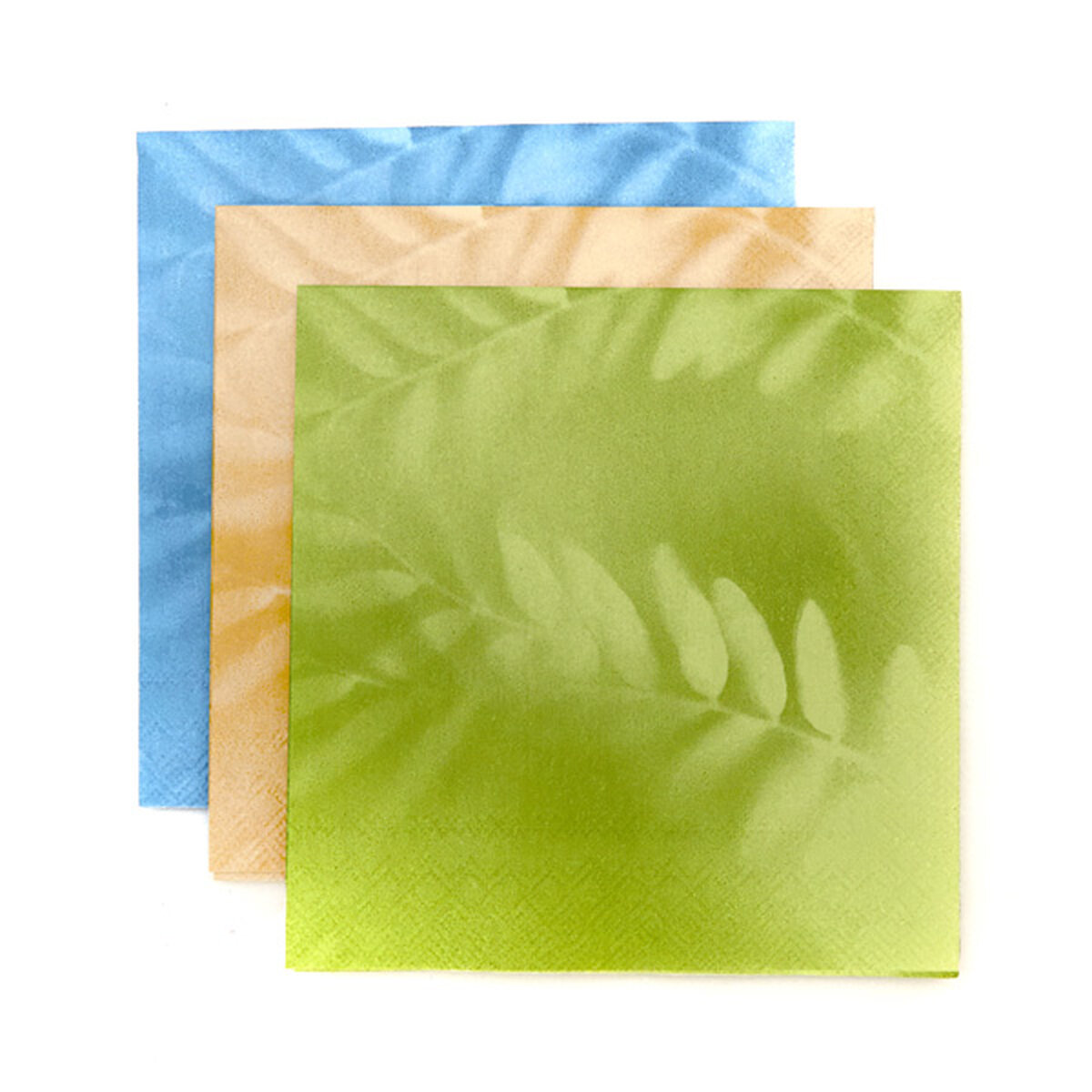 Fern color leaf pattern cocktail napkin pack