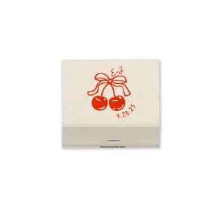 Cherry Bow Initials Matchbook