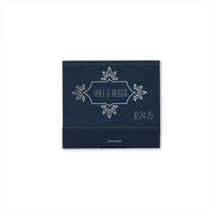 Add a touch of Jazz Age sophistication with the Deco Leaf Wedding Frame Matchbook. With its elegant leaves and vintage flair, this design brings timeless elegance to your celebration. Perfect for those who love a bit of classic charm and formal finesse.