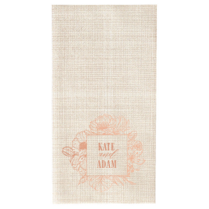 Custom Convertible Red Cocktail Napkin with Shiny Rose Gold Foil has a Romantic Flower Frame graphic and is good for use in Floral, Frames themed parties and can't be beat. Showcase your style in every detail of your party's theme!