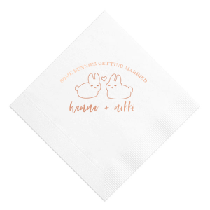 Some Bunnies Wedding Napkin