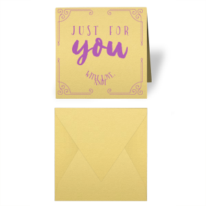 Our personalized Poptone Mimosa Gift Enclosure with Satin Plum Foil has a Rococo Frame 2 graphic and is good for use in Wedding, Birthday themed parties and for gift giving and will give your party the personalized touch every host desires.