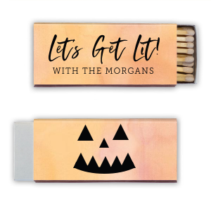 Ignite the fun with the Let's Get Lit Pumpkin Matchbox. Perfectly playful, this matchbox features a cheeky "Let’s Get Lit!" on one side. Flip over for a grinning, spooky pumpkin face—a delightful nod to lighting candles and celebrations alike!