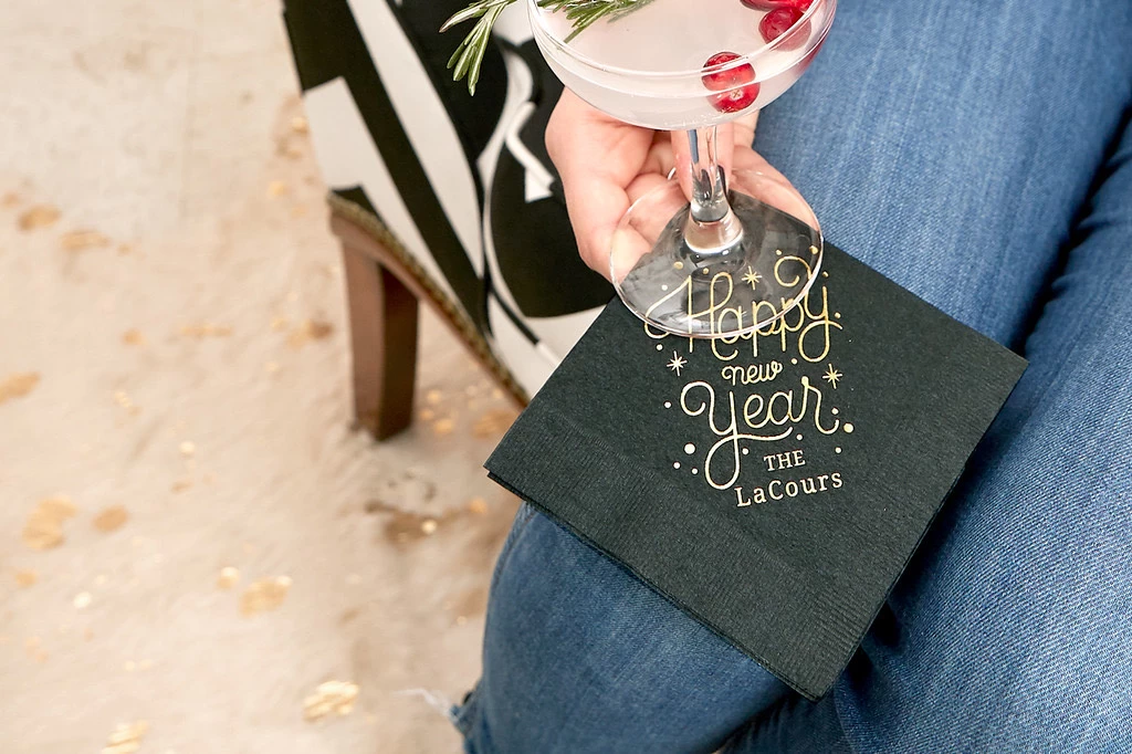 Say Cheers with Beautiful Holiday Cocktail Napins