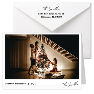 Keep this season's Christmas card minimal and classic with this custom holiday card. 