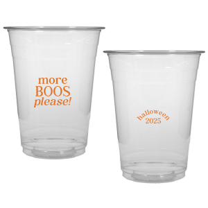 Celebrate Halloween with the More Boos Please Cup. Personalize with the year, and get ready to cheers in style with this modern Halloween party accessory. Perfect for office Halloween parties or at home spooky events. 