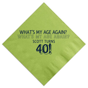 Our beautiful custom Crosshatch Key Lime Cocktail Napkin with Matte Navy Foil will impress guests like no other. Make this party unforgettable.