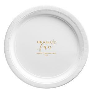 Oh What Fun Snowflake Plate