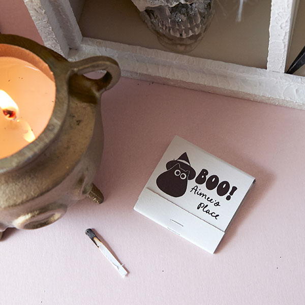 Witchy Cat Match aside candle