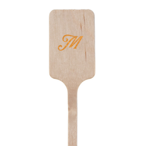 The Monogrammed Elegance Stir Stick features a sophisticated, one-sided design that showcases a single initial in an exquisite, art deco-inspired typeface. Add a dash of personalized flair to your beverages, making every sip an experience to remember. Ideal for lending a touch of refined style to any cocktail hour or special event.