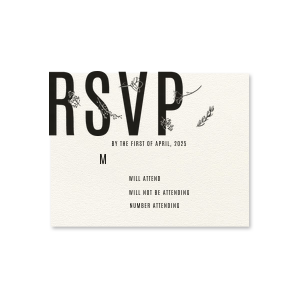 Bold Wildflower RSVP Card