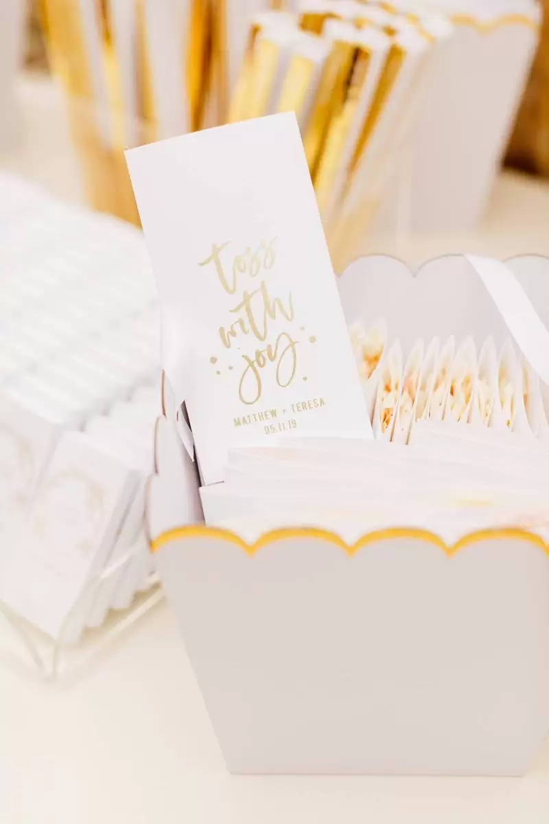 personalized flower petal sachets for wedding recessional