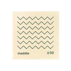 This minimal birthday party accessory is perfect for a modern birthday. Featuring a minimalist chevron design, you can personalize this product with your name and the age you are turning.