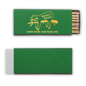 The ever-popular Sloth Come Back And Hang Out Matchbook is now available and you can get it today! This customizable Matchbook will leave your closest ones speechless! 