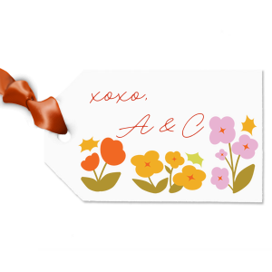 Your next gift is sure to brighten a loved one's day with the Flower Garden Border Photo Tag. Featuring an assortment of colorful flowers below personalized text, the high quality gift tag can be customized with your own gift message, ensuring recipients feel the warmth of your generosity. 