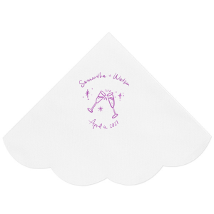 Brighten up any special occasion with the Sparkling Summer Cheers Napkin! High functional while stylish, the trendy napkin is perfect for summertime gatherings and functions. Available in your choice of styles and colors to best match your event's vibes!