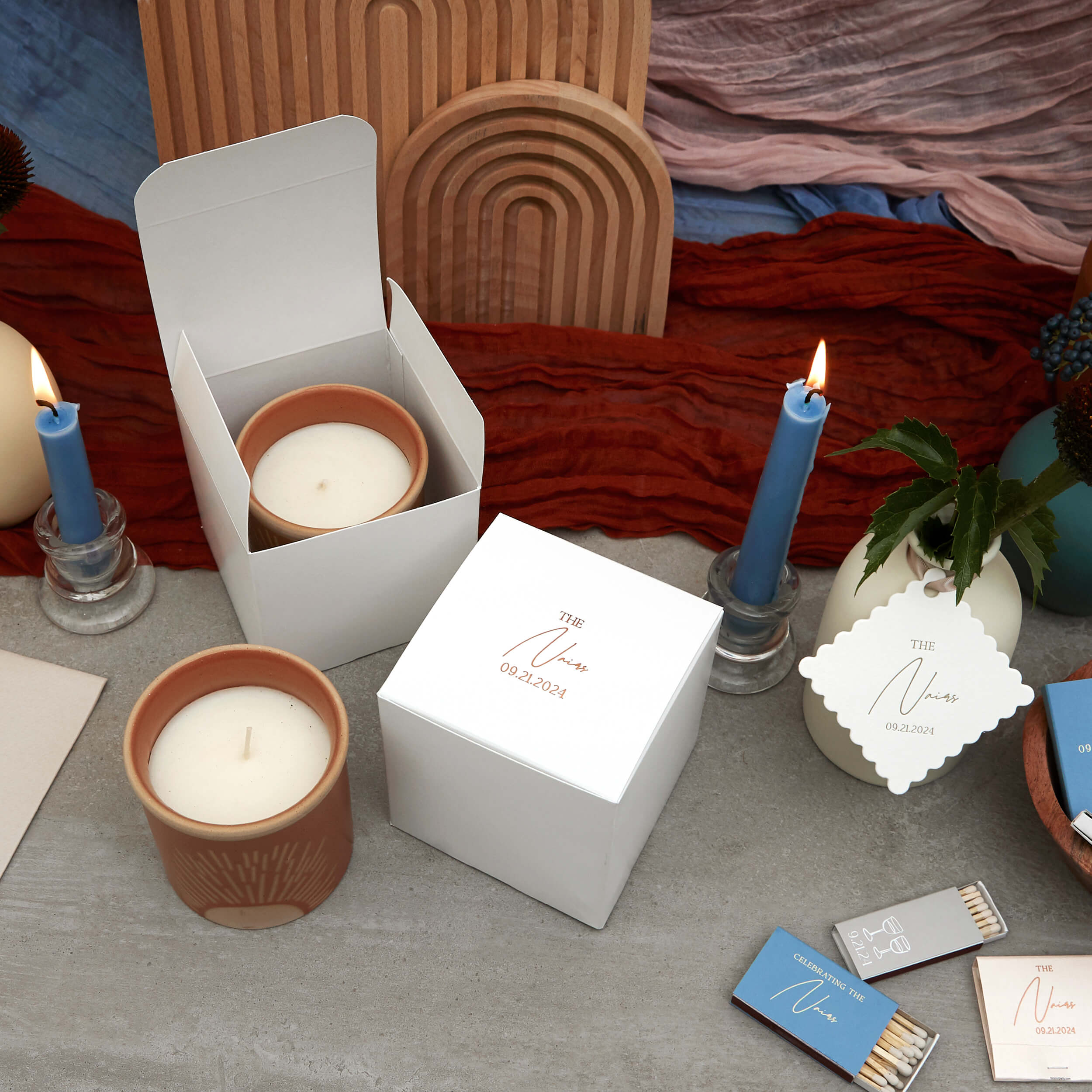 Boho Terracotta Wedding Favor Box