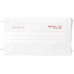 Hitched! Wedding Face Mask