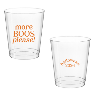 Celebrate Halloween with the More Boos Please Cup. Personalize with the year, and get ready to cheers in style with this modern Halloween party accessory. Perfect for office Halloween parties or at home spooky events. 