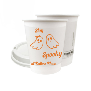 Get groovy this spooky season with the Groovy Halloween Cup. Our custom and cute Halloween decor will add a memorable touch at your Halloween party. Featuring two adorable ghosts, personalize teh design with your own name. 