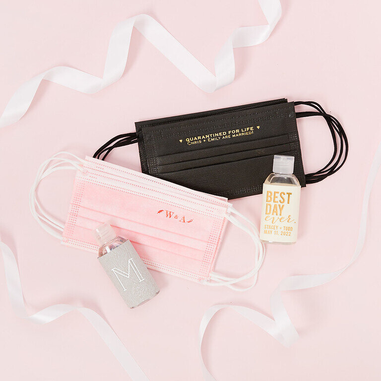 personalized face masks and custom hand sanitizer: 2020 gathering necessities
