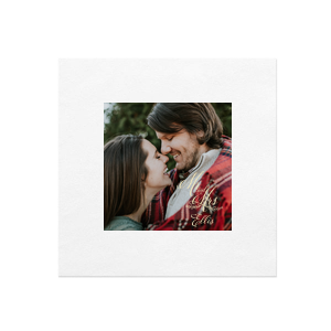 Mr. and Mrs. Custom Photo Napkin