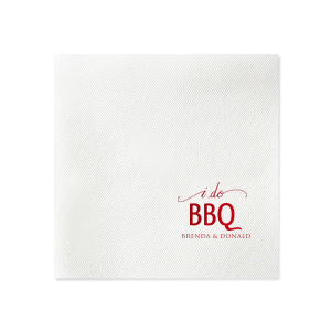 ForYourParty's personalized White Luncheon Napkin with Shiny Convertible Red Foil has a I Do graphic and is good for use in Words, Wedding themed parties and can't be beat. Showcase your style in every detail of your party's theme!