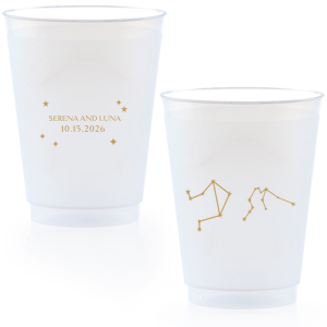 See the stars align with the Written in the Stars Cup. Featuring the astrological signs of Aquarius and Libra as snazzy graphics, this star dazzled cup is well suited for Zodiac themed parties, ensuring everyone's horoscopes is set for a good time.