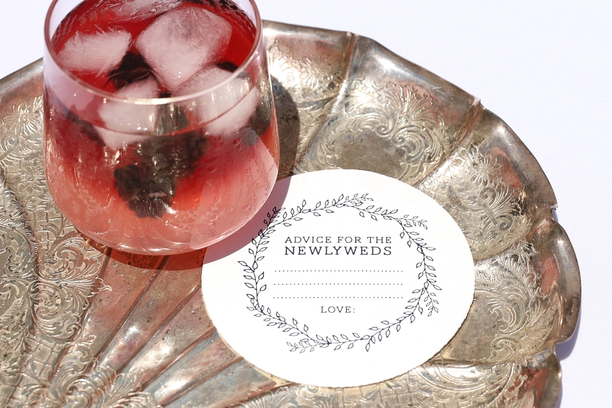 create "advice coasters" for the couples shower you are planning