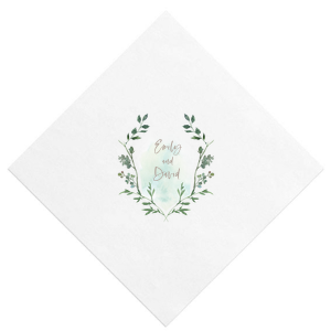 ForYourParty's personalized White Borderless Custom Photo Cocktail Napkin with Matte Taupe Ink Digital Print Colors can't be beat. Showcase your style in every detail of your party's theme!